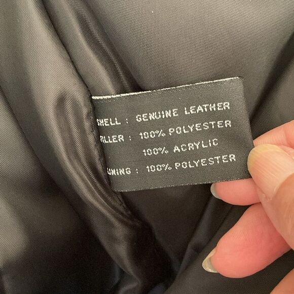 Wilda New York USA Genuine Black Leather Fully Lined Coat Women’s Size Large New - Picture 8 of 15